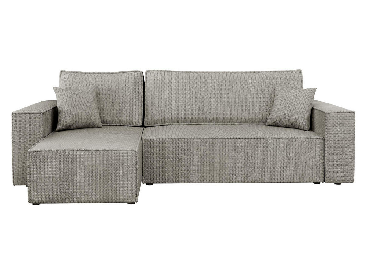 ECKSOFA Karl - Hellgrau/Schwarz, Holz/Kunststoff (244/145cm) - MIRJAN24
