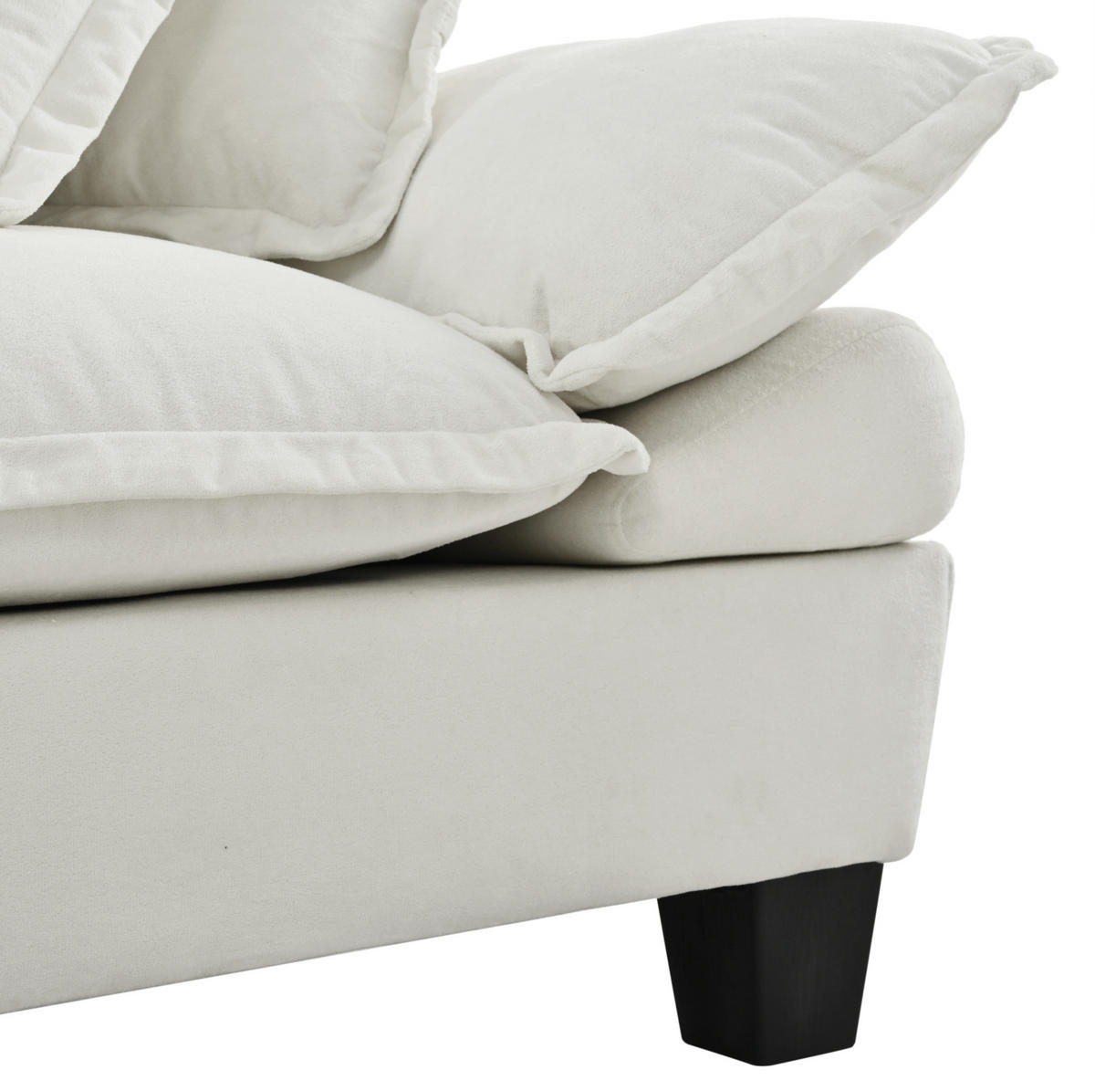 3-SITZER Sofa 263/82/90 cm mit geschwungenen Armlehnen, Chenille-Bezug und modularem Design, Beige - Beige, Textil (263/90/82cm) - Redom