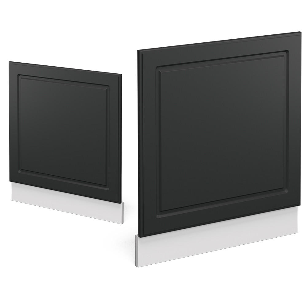 FRONTBLENDE R-Line Anthrazit Landhaus 60 cm ohne AP - Anthrazit/Weiß, Holzwerkstoff (60/57.2/1.6cm) - Vicco