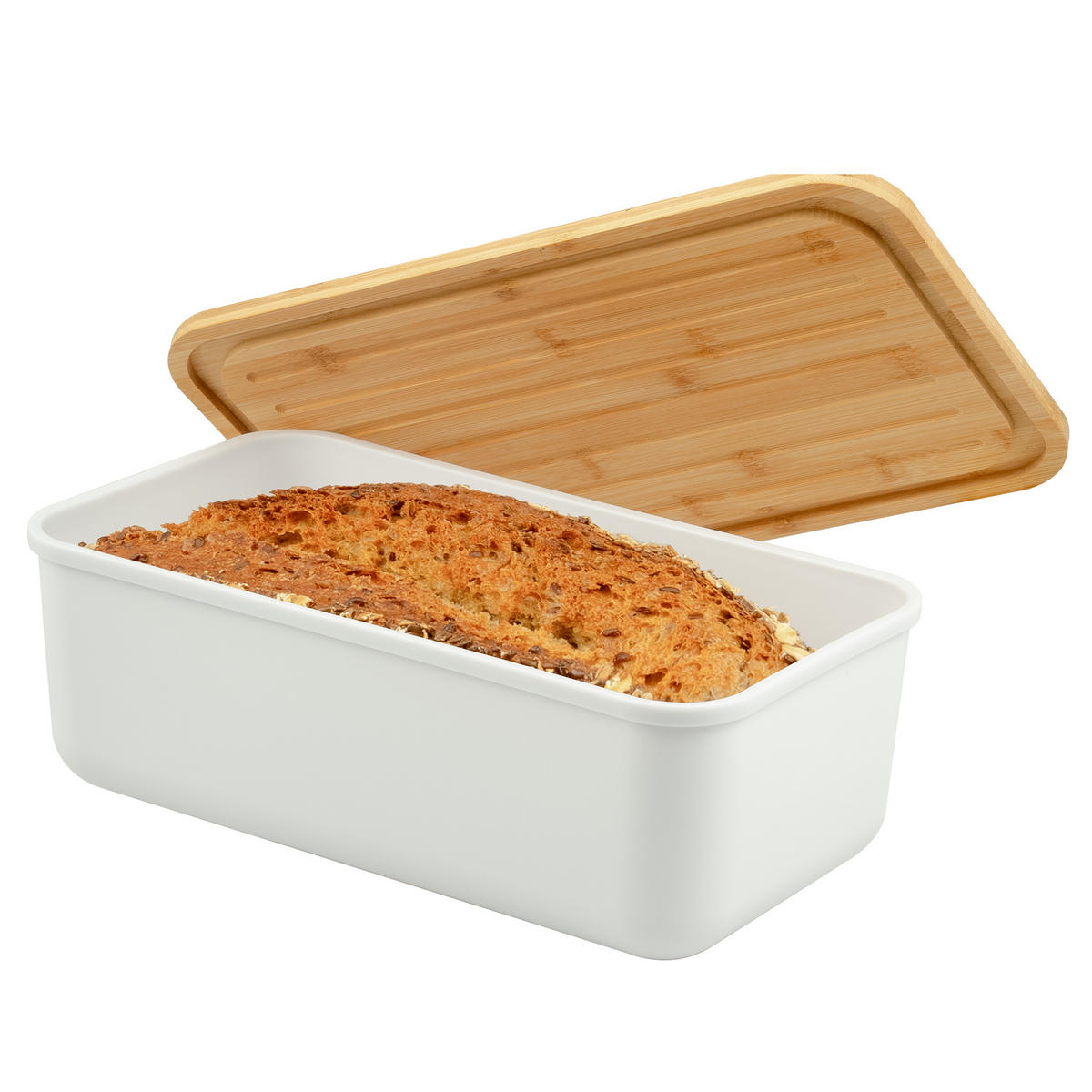 BROTKASTEN, weiß - Weiß, Kunststoff (40/12.5/23cm) - bremermann
