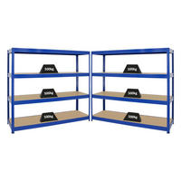 SCHWERLASTREGAL Dino 2er-Set mit 2x 180x180x60 cm Fachlast 500 kg Blau - Blau, Metall (360/180/60cm) - PROREGAL