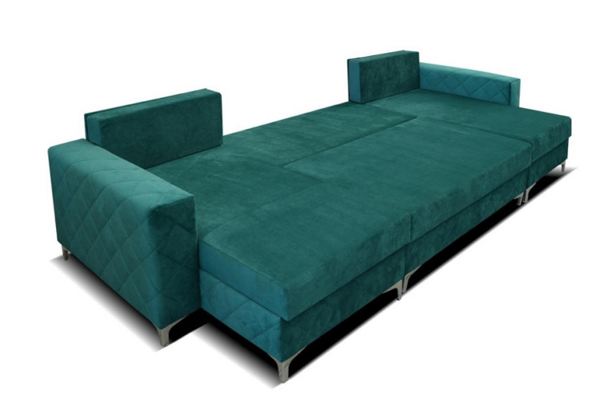 ECKSOFA Grün BIS Mit Schlaffunktion - Grün, Textil (307/145cm) - Sepro Meble