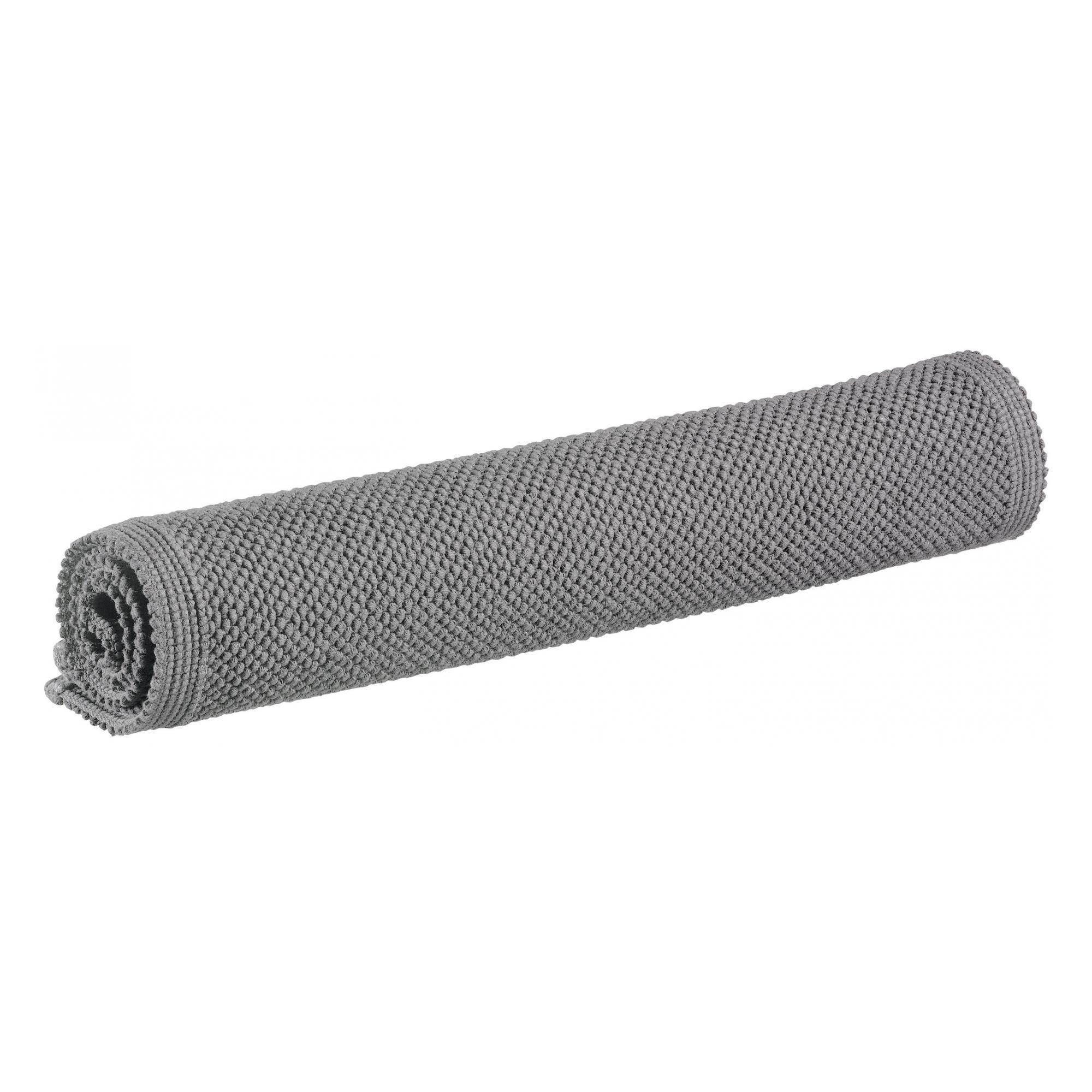 BADEMATTE Etia perlweiß 54 x 64 cm - Hellgrau, Textil (54/64cm) - Vivaraise