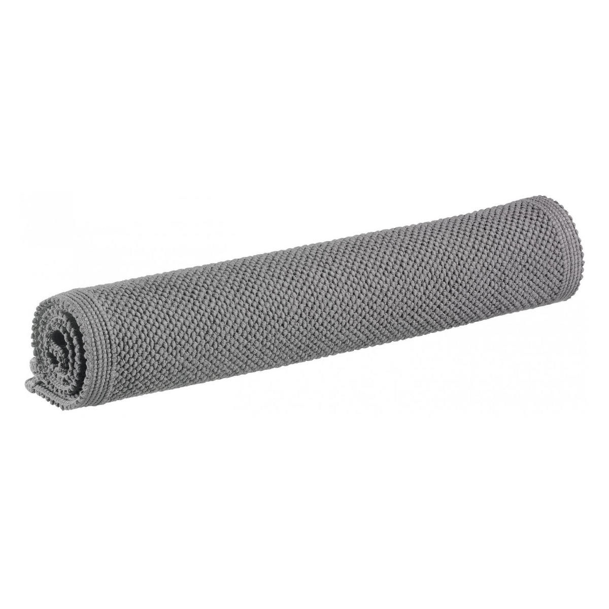 BADEMATTE Etia perlweiß 54 x 64 cm - Hellgrau, Textil (54/64cm) - Vivaraise