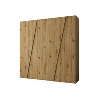 DREHTÜRENSCHRANK Zen 200 cm - Goldfarben/Schwarz, Holzwerkstoff/Kunststoff (200/202/50cm) - MIRJAN24