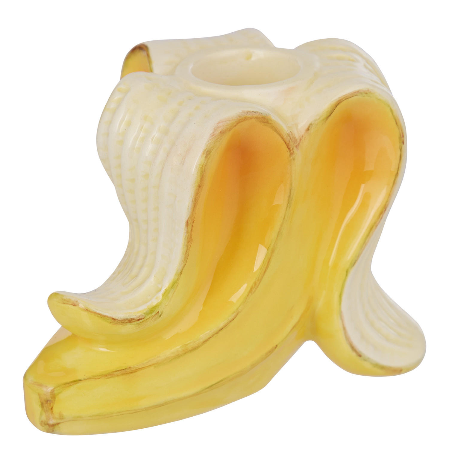KERZENHALTER (4er Set) Banana - Gelb, Stein (7/7/10cm) - Butlers