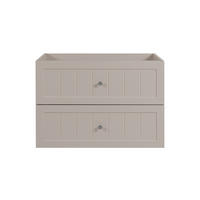 WASCHBECKENUNTERSCHRANK im klassischen Stil, Kaschmir, 80 x 57 x 46 cm - Beige/Silberfarben, Holzwerkstoff (80/57/46cm) - 3XE LIVING