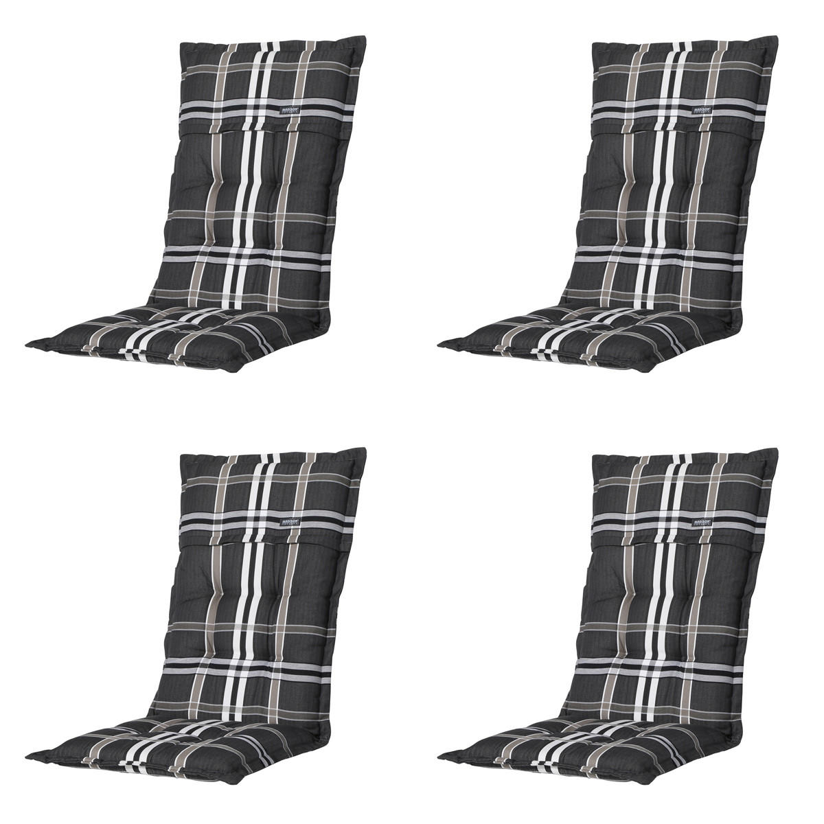 GARTENSTUHLKISSEN Nils 123/50 cm 4er-Set - Taupe, Textil (50/123cm) - Madison