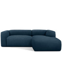 ECKSOFA RECHTS BUFFO, Marineblau - Dunkelblau, Holz/Holzwerkstoff (225/176cm) - KONSIMO®