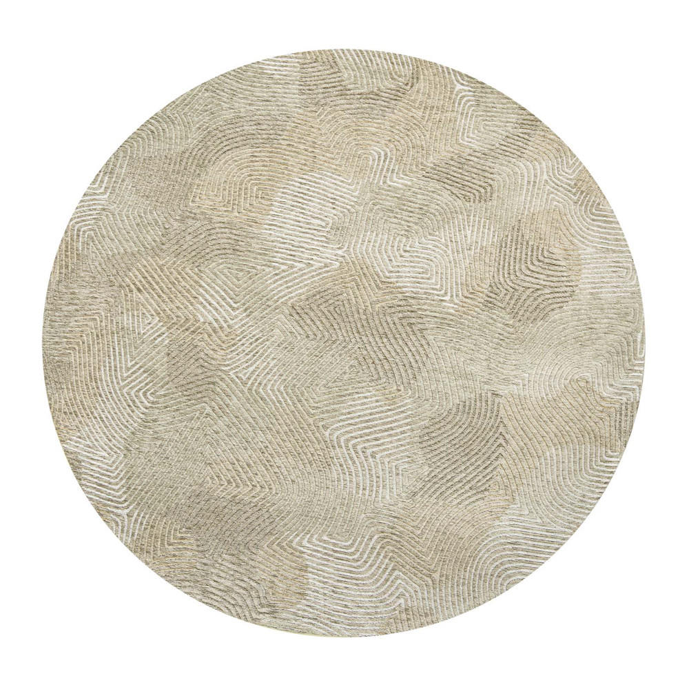 TEPPICH Shell Beige Meditation 140/140 cm - Beige, Textil (140/140cm) - Louis De Poortere