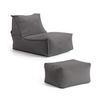 SITZSACK mit Hocker Der Gelassene - Anthrazit, Textil (65/65/155cm) - Mokebo