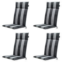 GARTENSTUHLKISSEN Alice 120/50 cm 4er-Set - Grau, Textil (50/8/120cm) - Madison