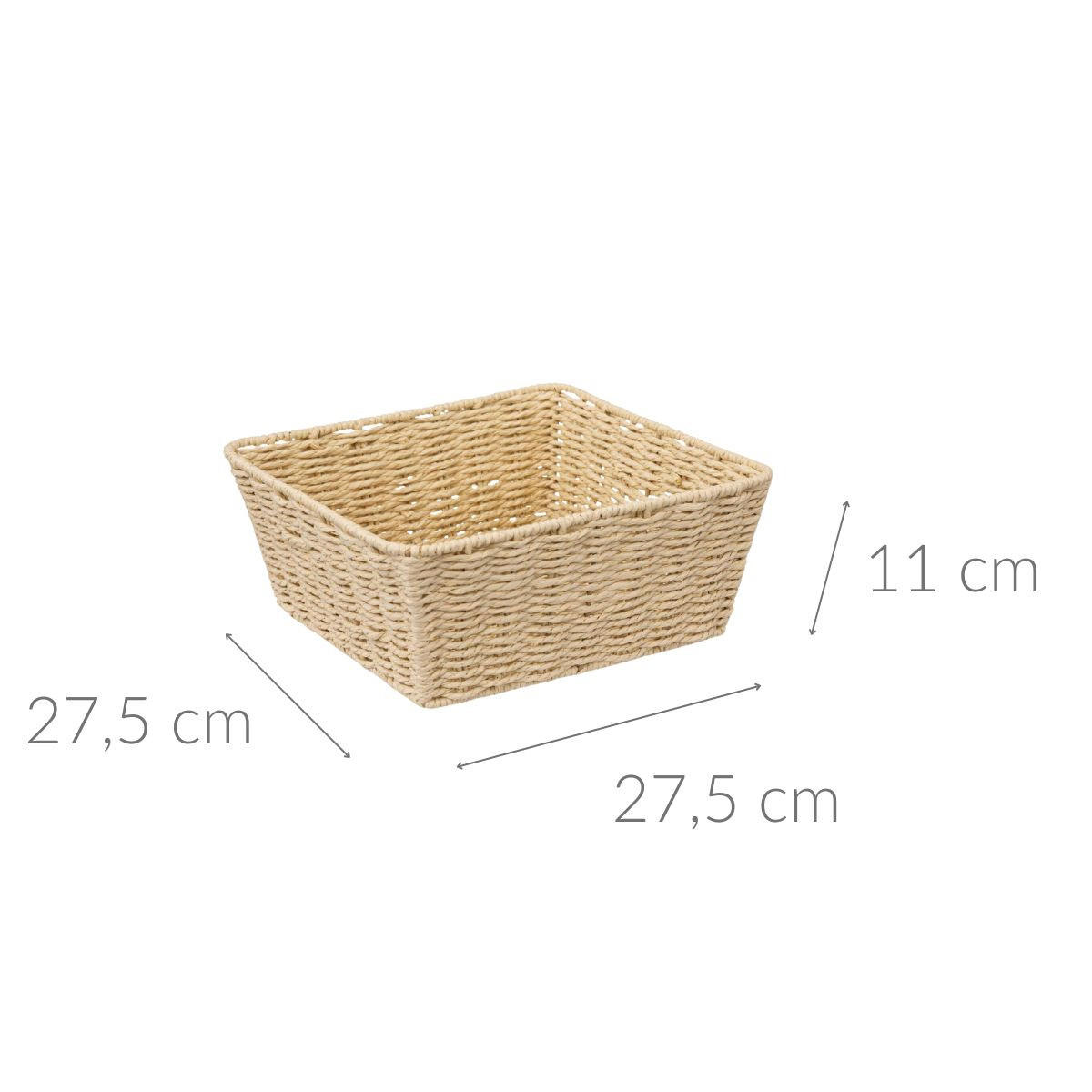 OBSTKORB Kord 27,5/11/27,5 cm - Beige, Papier (11/27.5/27.5cm) - 5five Simply Smart