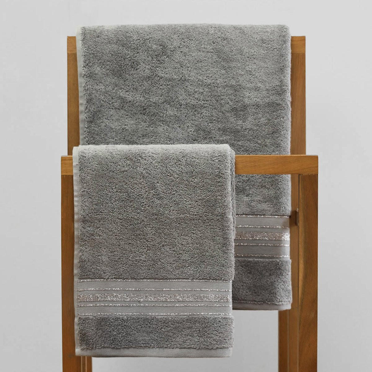 BADETUCH Duke grau 70/130 cm - Grau, Textil (70/130cm) - Homla
