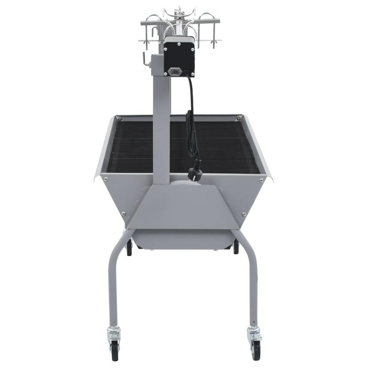 SPANFERKELGRILL Metzgergrill Mit Elektrischem Antrieb - Silberfarben, Metall (55.1/100.5/128.8cm) - vidaXL