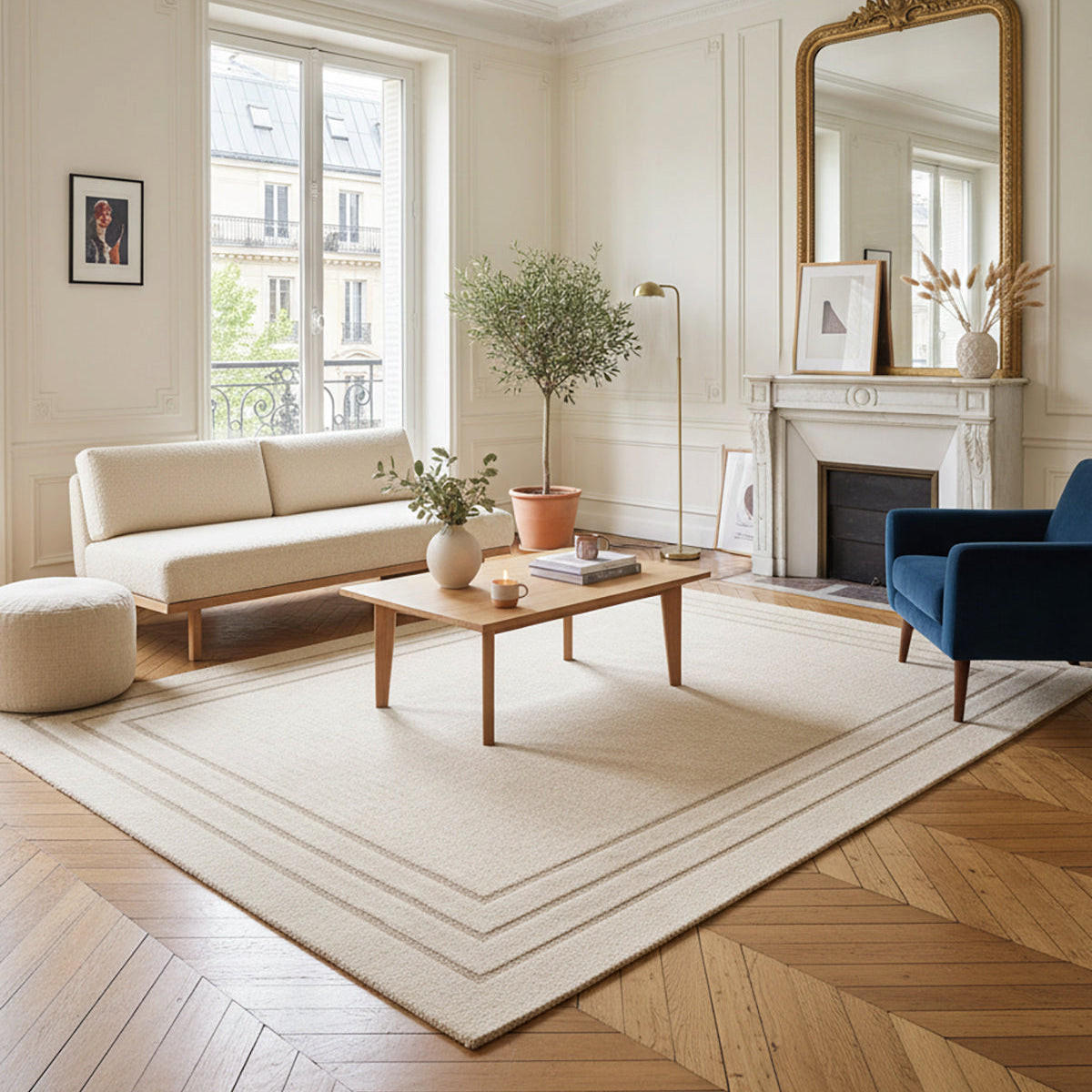 TEPPICH Design Relief-Effekt beige - Beige, Textil (120/170cm) - AFK Living