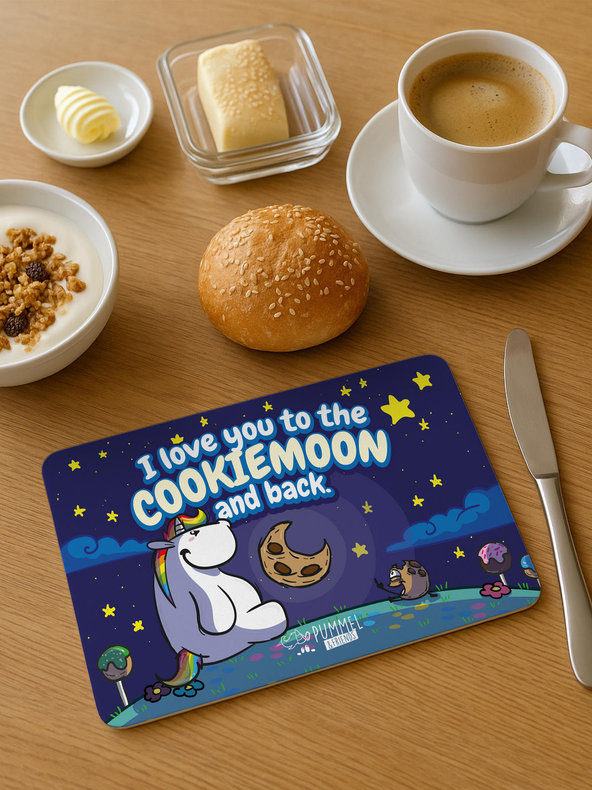 BRETTCHEN Pummeleinhorn Love you to the Cookiemoon Mehrfarbig 14,5 x 23,5 cm - Multicolor, Kunststoff (14.5/23.5cm) - United Labels