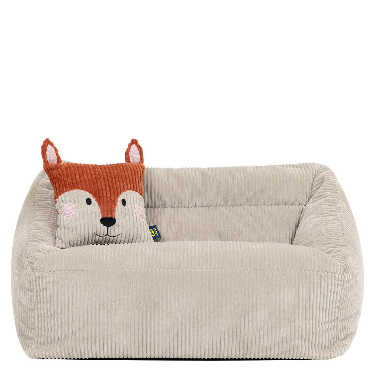 KINDERSITZSACK Sofa Cecilia mit Animalkissen - Beige, Textil (95/50/55cm) - icon