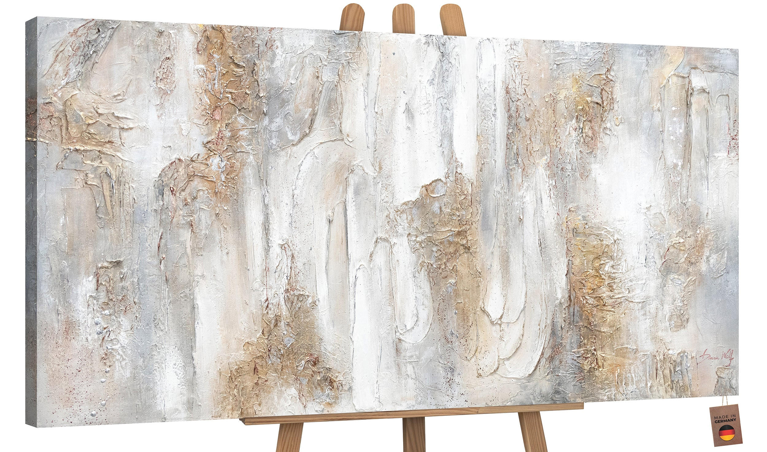 GEMÄLDE Philosophie auf Keilrahmen 100x50 cm - Kupferfarben, Holz (100/50cm) - YS-art gallery