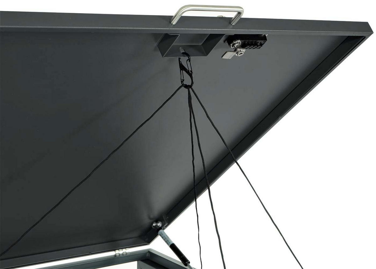 MÜLLTONNENBOX 1er XL 117x73x98cm Metall 36kg Anthrazit Kirsche-Holzoptik Dunkelbraun - Kirschbaumfarben, Metall (73/117/98cm) - PROREGAL