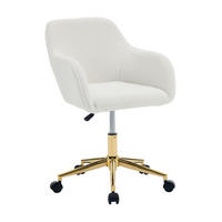 DREHSTUHL 58/58/86 cm ivory aus Lammfell-Optik mit 360° Drehung - Creme, Textil (58/86/58cm) - OKWISH