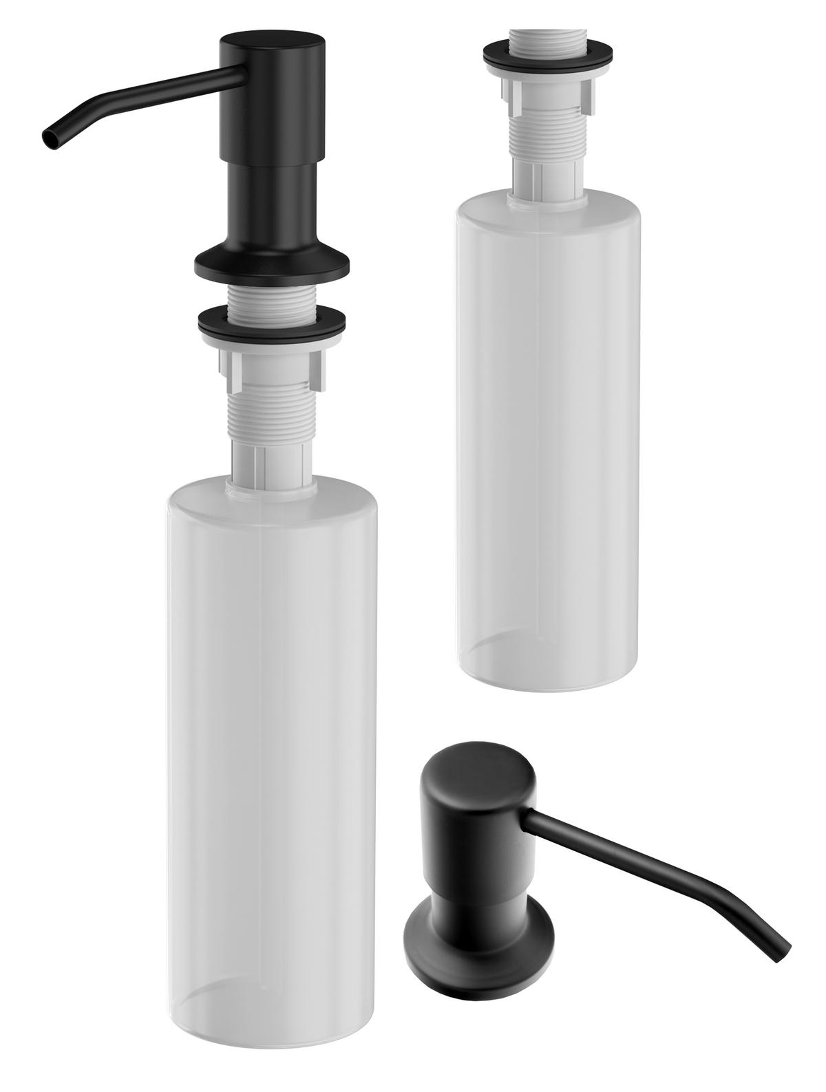 GRANITSPÜLE Teor mit Batterie Siphon - Schwarz, Kunststoff/Stein (42/17/46cm) - Granitan