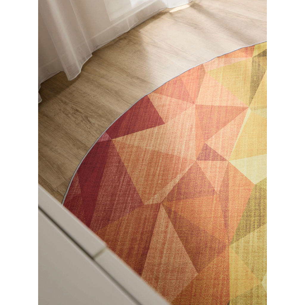 Thumbnail - benuta Teppich, Mehrfarbig, Kunststoff, Abstrakt, Rund, 120x120 cm, Oeko-Tex® Standard 100, in verschiedenen Größen erhä...