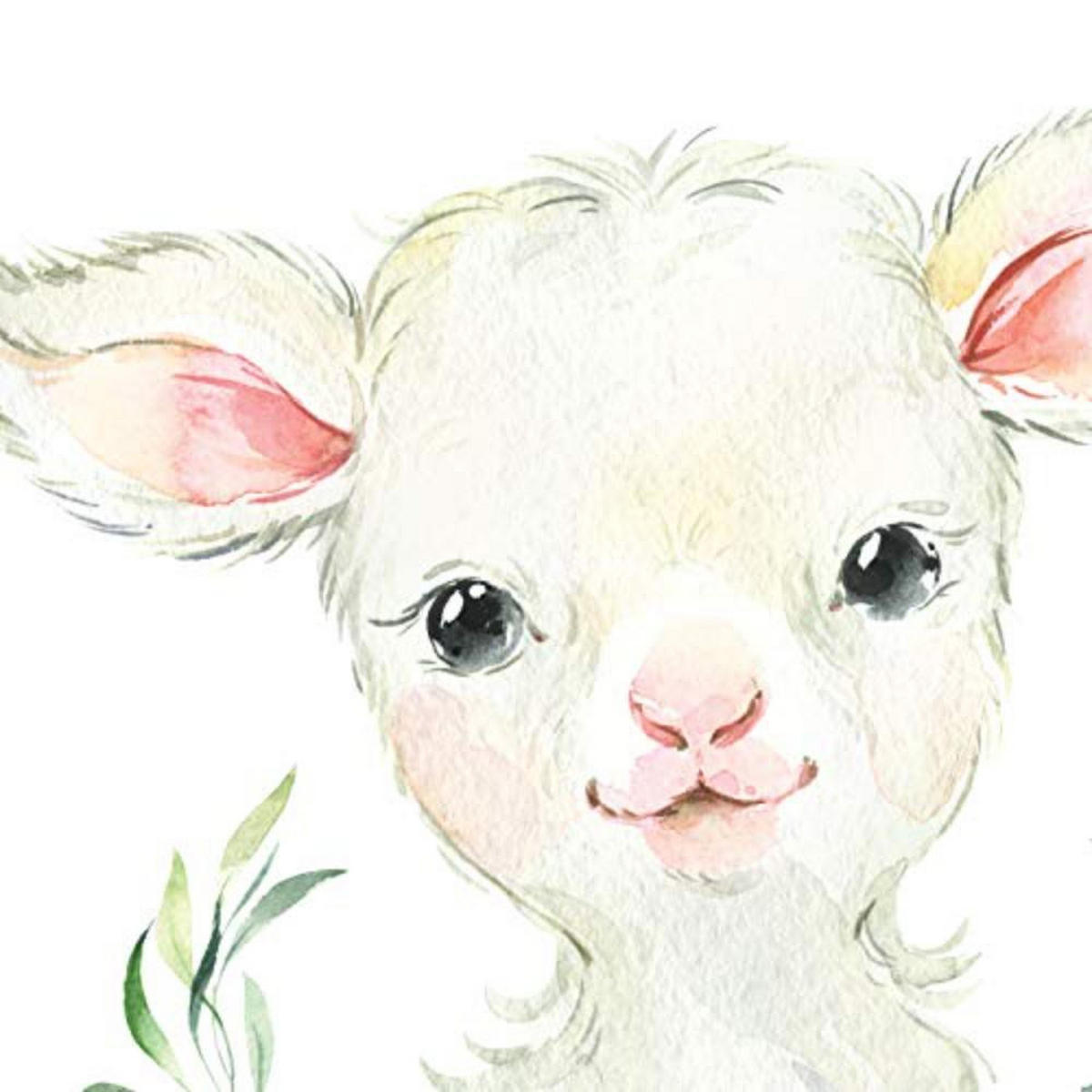 POSTER Set mit 4 Girafa Ziege Nilpferd und Löwe A4 Rahmenlos - Klar, Papier (29.7/3cm) - Nacnic