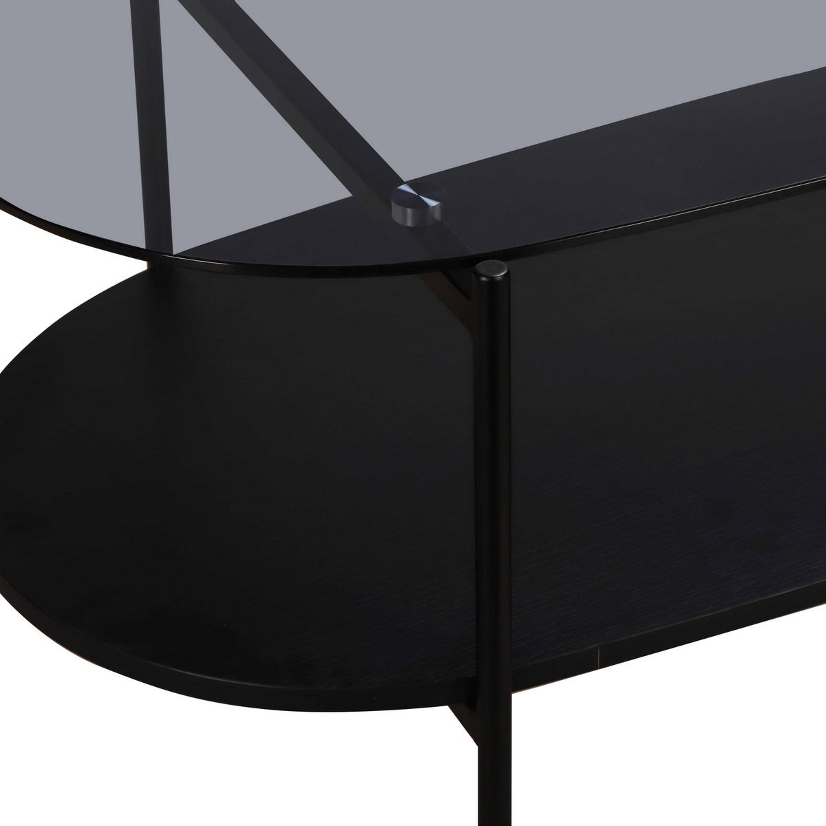 COUCHTISCH, Schwarz - Schwarz, Glas (120/55/40cm) - Oviala