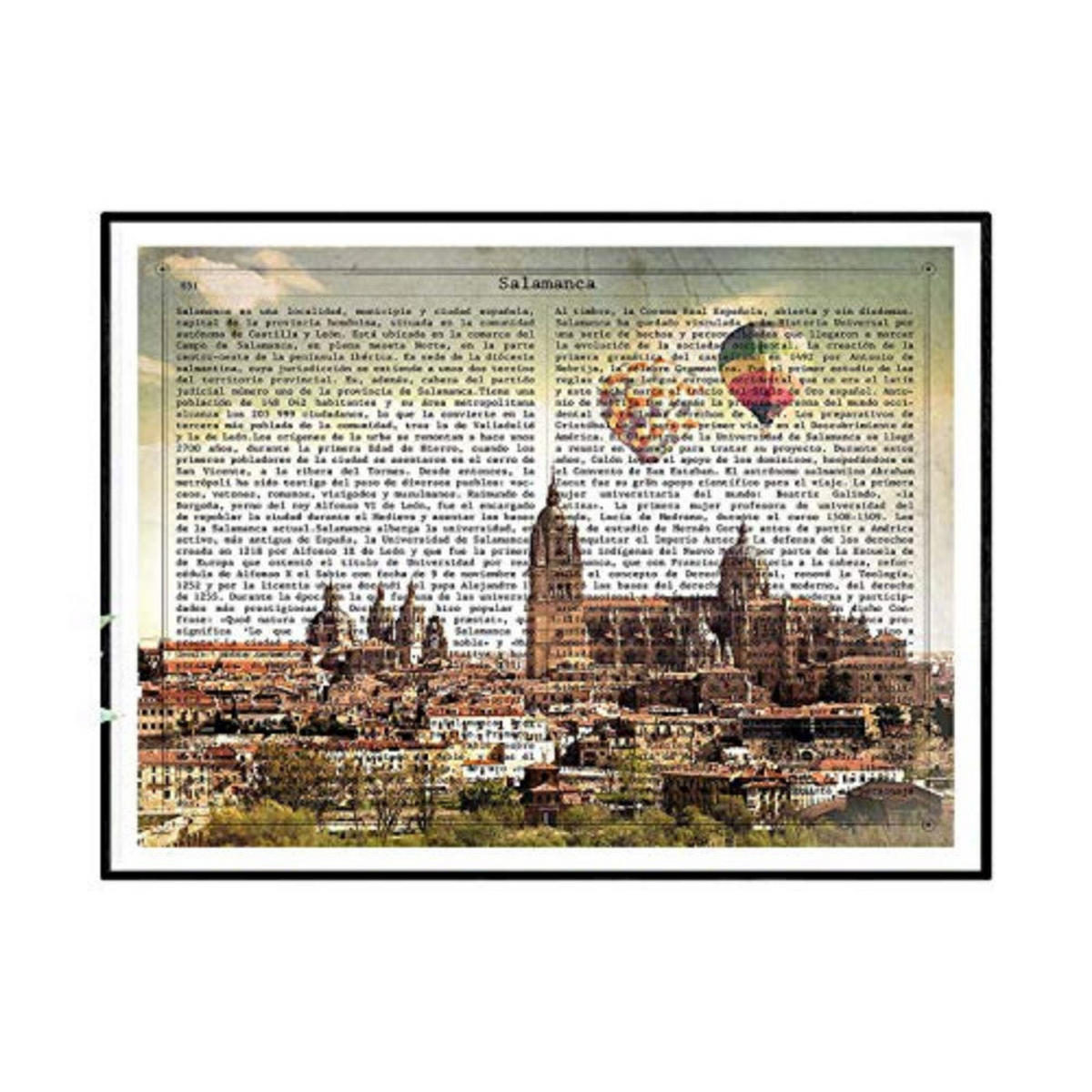 POSTER Vintage Von Salamanca. A4 Rahmenlos - Klar, Papier (29.7/5/21cm) - Nacnic