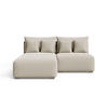 ECKSOFA Ronni Bouclé-Stoff Beige Links - Beige, Holz/Textil (206/190cm) - Graingold
