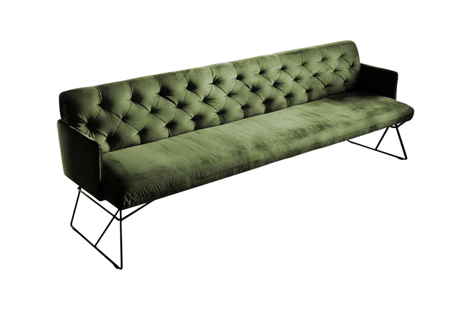 Kawola Esszimmerbank Olivgrün 246x85x68 cm