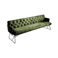 ESSZIMMERBANK CHARME Grün Velvet - Olivgrün/Grün, Textil (246/85/68cm) - KAWOLA