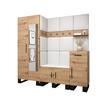 GARDEROBEN-SET 196/200/45,6 - Schwarz/Eiche Artisan, Holz/Kunststoff (200/196/45.6cm) - Abiks Möbel