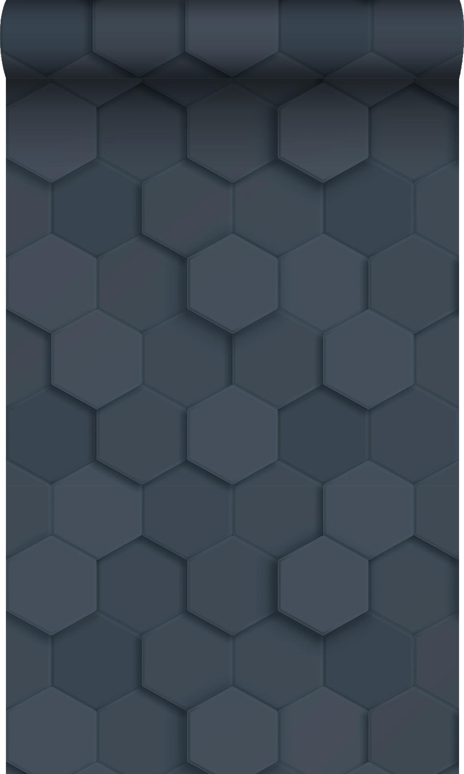 TAPETE 3D Wabenmuster 53 cm x 10.05 m - Blau, Papier (53/1000cm) - Origin Wallcoverings
