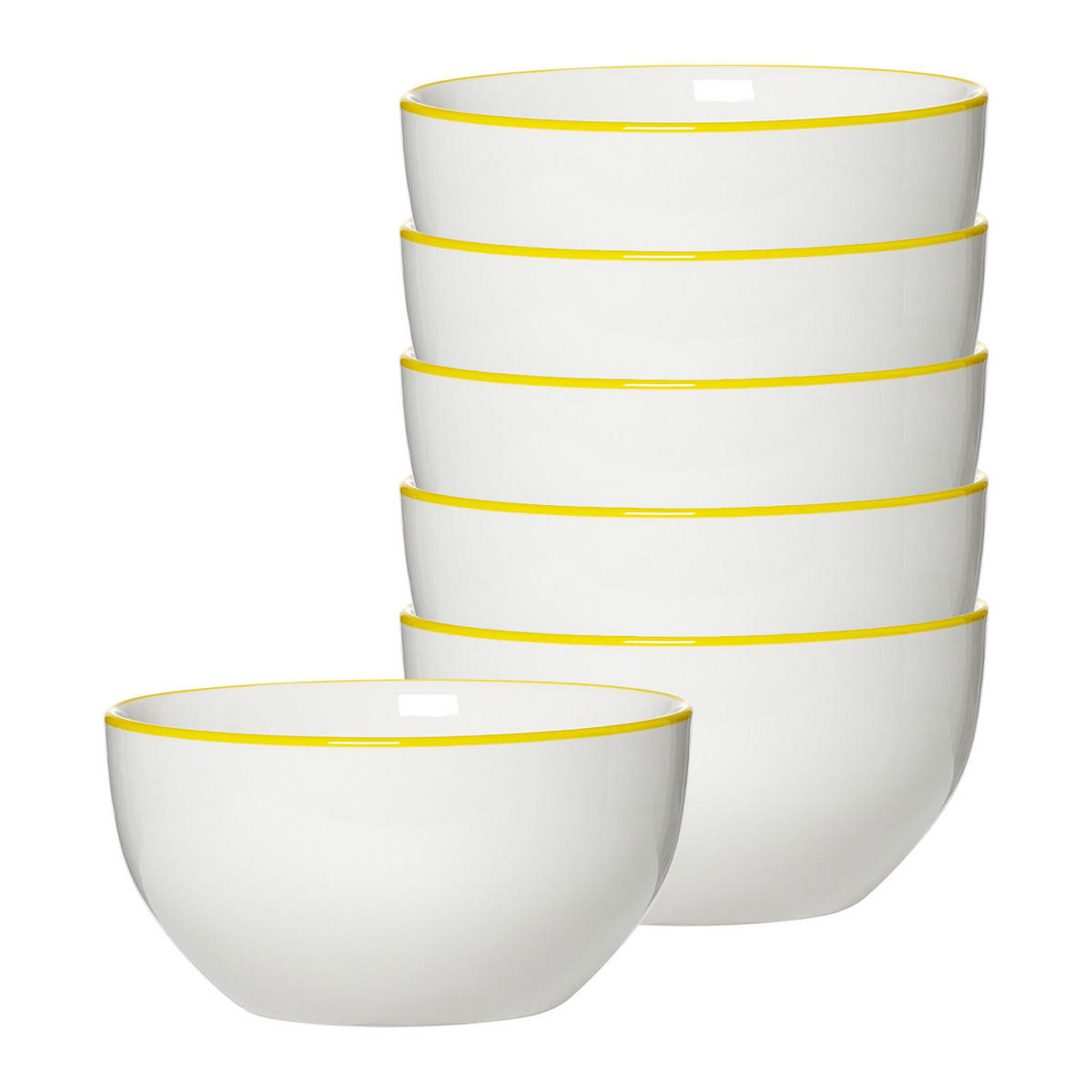MÜSLISCHALEN Adela gelb ø 14 cm 6er Set - Gelb, Keramik (14cm) - Ritzenhoff Breker
