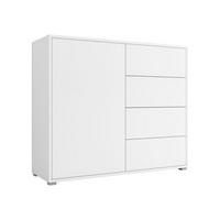KOMMODE Gesita K1D4SZ - Silberfarben/Weiß, Holzwerkstoff/Kunststoff (100/93/41cm) - MIRJAN24