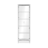 VITRINE 2 Tür und 4 Glasböden - Albi - 62/33/189 cm - Weiß, Holzwerkstoff (33/189/62cm) - Calicosy