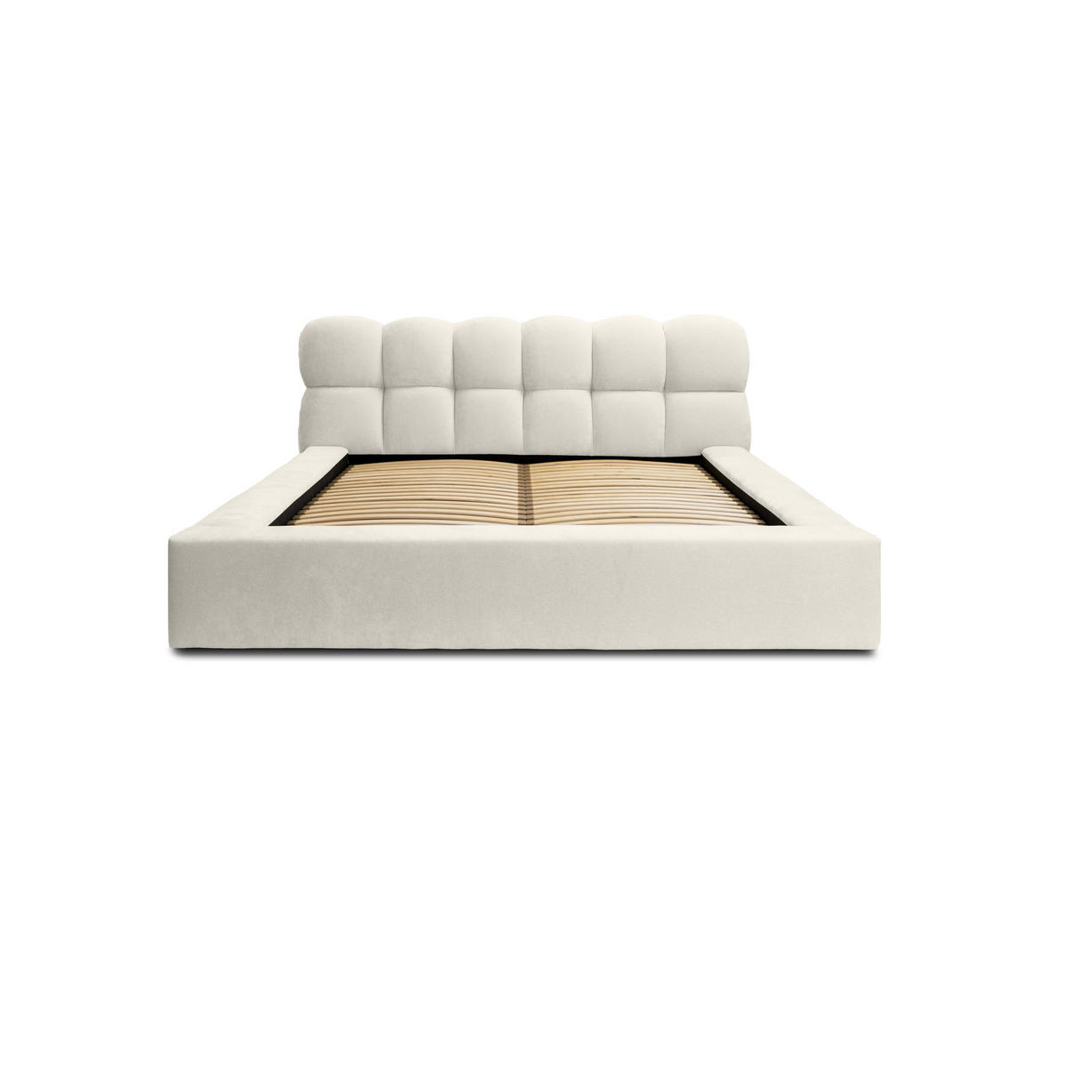 POLSTERBETT schenilen Struktur Paulon 140x200 cm, Creme - Creme, Textil (140/200cm) - Fedve