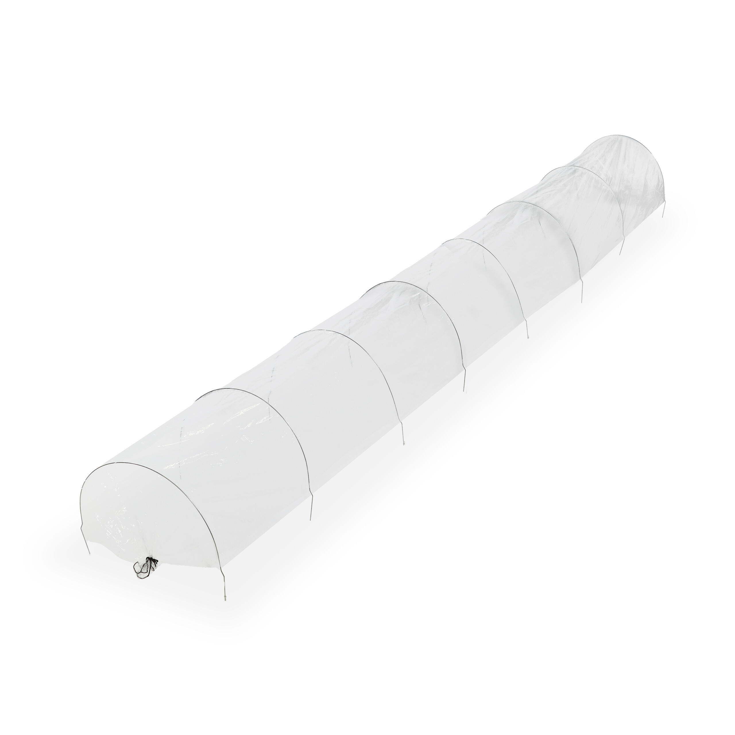 FOLIENTUNNEL - Transparent, Kunststoff/Metall (40/47/500cm) - Relaxdays