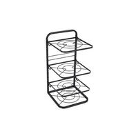 TOPFREGAL 4-stufig aus Eisen in Schwarz Stabile Sturktur Gute Luftzirkulation Shutzschichtung 26,5 x 26 x 52,5 cm - Schwarz, Metall (26.5/52.5/26cm) - Livingandhome