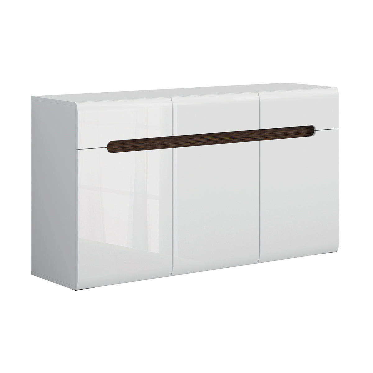 SIDEBOARD Darrel Bílá - bílá, kompozitní dřevo (150/84/41cm) - Petits-meubles
