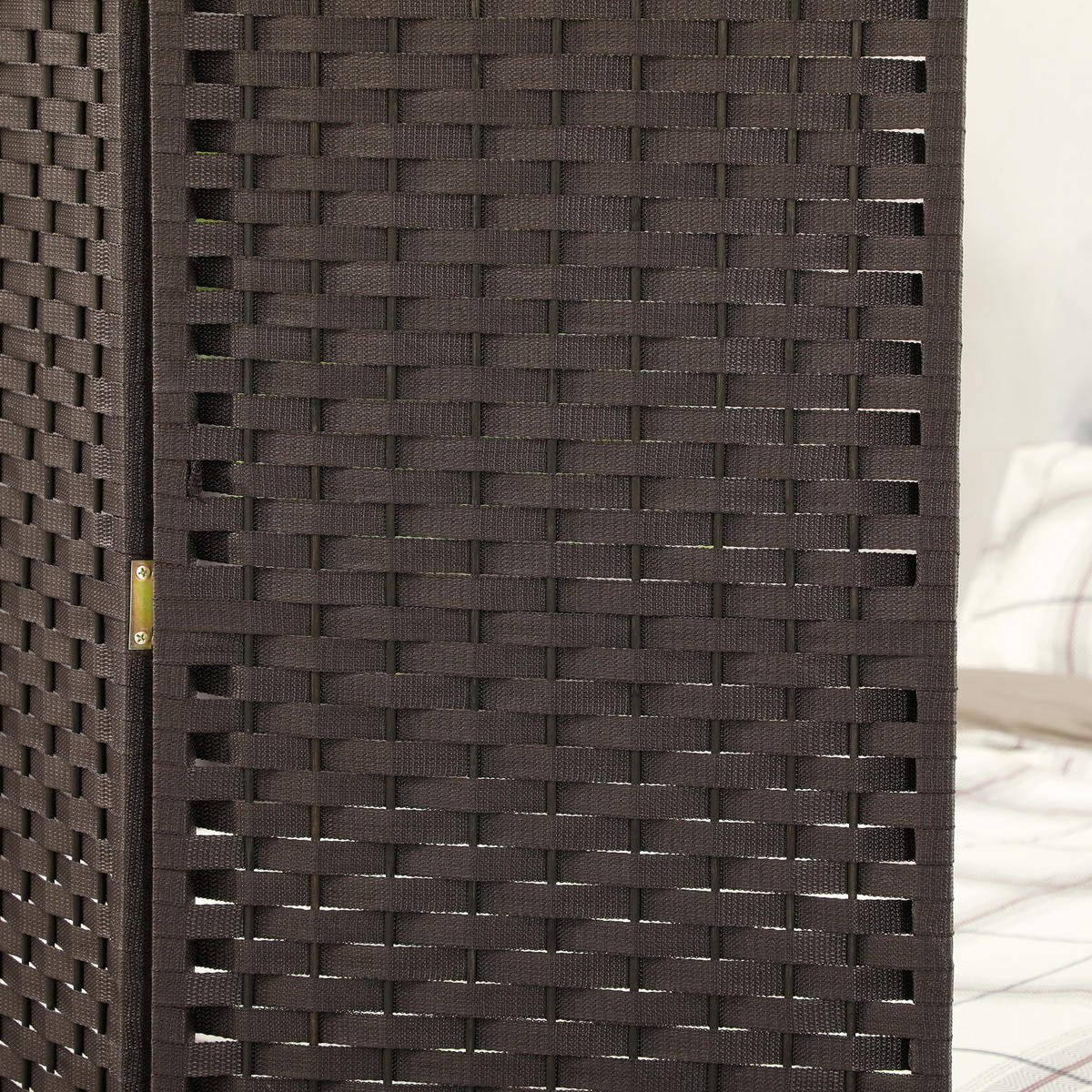 PARAVENT 4-teilig 160 x 170 cm Trennwand aus Kiefernholz Braun - Braun, Holz (1.6/170/160cm) - HOMCOM