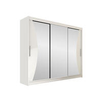 KLEIDERSCHRANK Aston IV - Silberfarben/Weiß, Holzwerkstoff/Kunststoff (250/215/58cm) - MIRJAN24