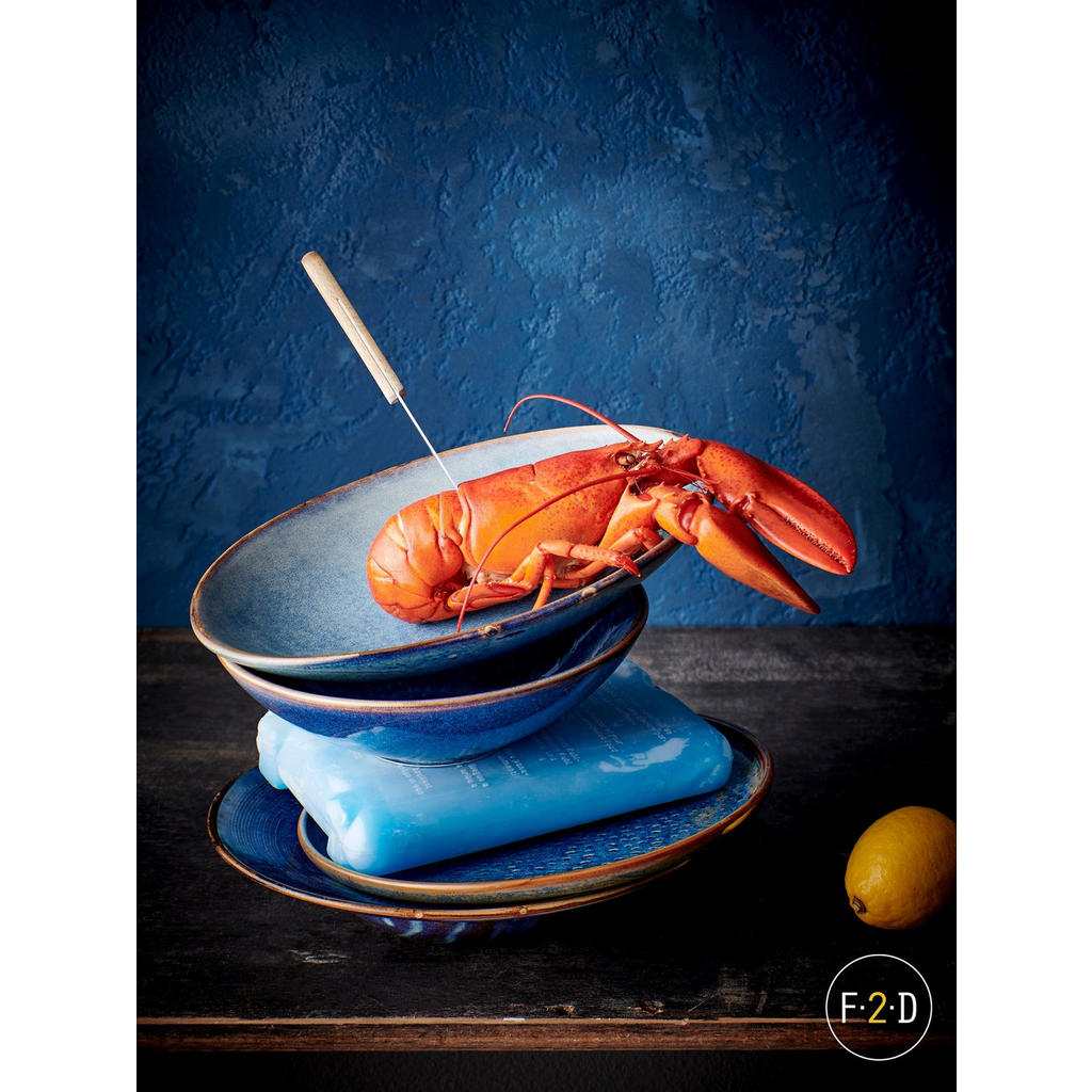 Thumbnail - Geschirrset12-Teilig, Blau, Keramik, 2x2x1 cm, Essen & Trinken, Geschirr, Geschirr-Sets