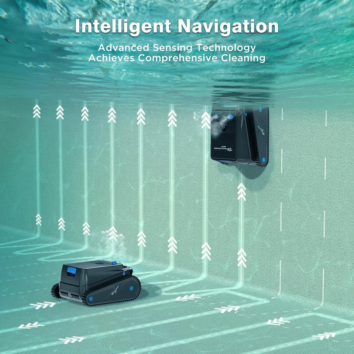 POOLROBOTER EVERCROSS BOT U8 120 Min Laufzeit 200m² - Schwarz, Metall (43/40cm) - Kaket