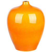 BLUMENVASE Terrakotta orange Terrasa - Orange, Stein (37cm) - Beliani