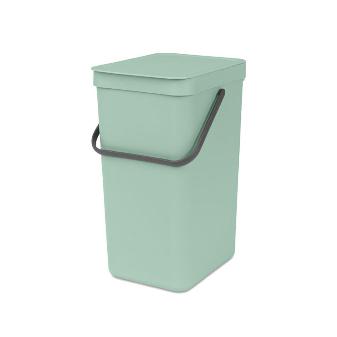 MÜLLEIMER Mit Stay Open Deckel 16 Liter 40 x 27,9 x 22 cm Kunststoff Jade - Grün, Kunststoff (27.9/40/22cm) - PROREGAL