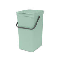 MÜLLEIMER Mit Stay Open Deckel 16 Liter 40 x 27,9 x 22 cm Kunststoff Jade - Grün, Kunststoff (27.9/40/22cm) - PROREGAL