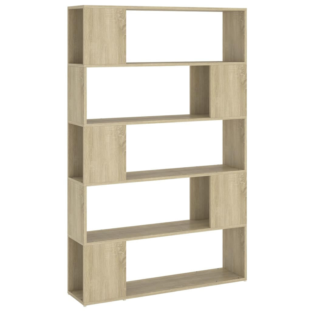 BÜCHERREGAL mit 5 Ebenen 100/24/155 cm aus Holzwerkstoff Sonoma-Eiche Dekor - Sonoma Eiche, Holz (100/155/24cm) - vidaXL